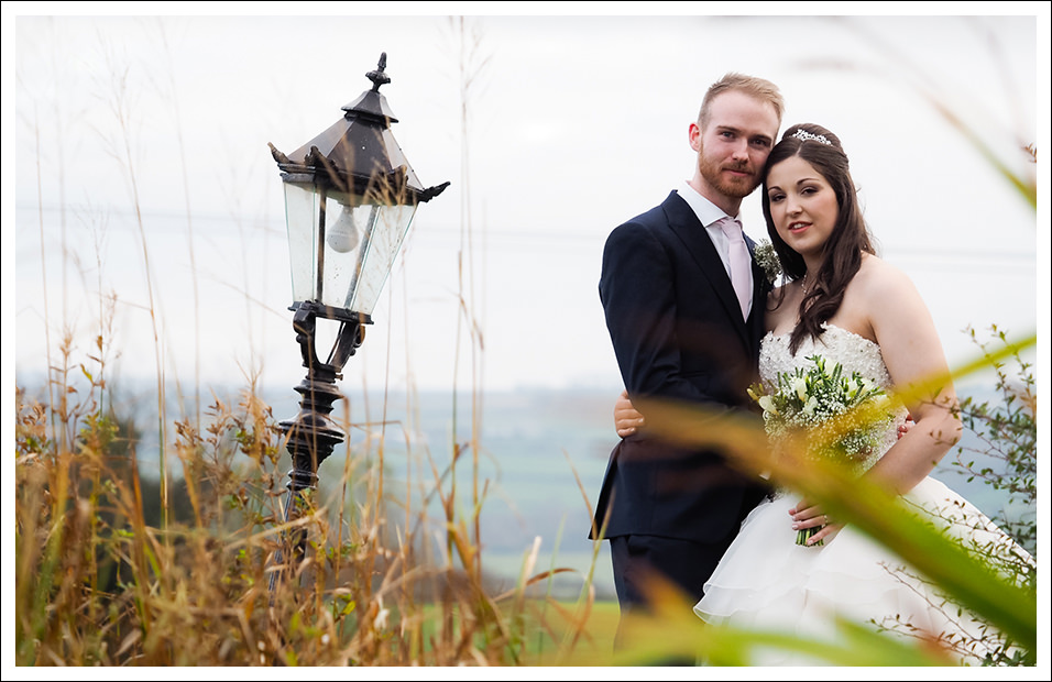 bride and groom photo at the stables in whitby