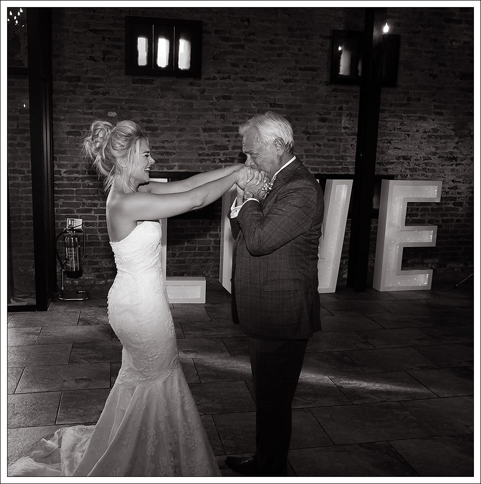 bride and father of the brides first dance at hornington manor, york