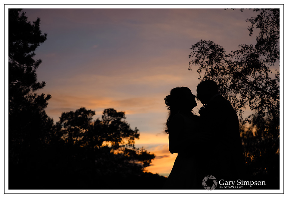 sunset portrait of the bride and groom at camp katur taken in the late evening sunlight