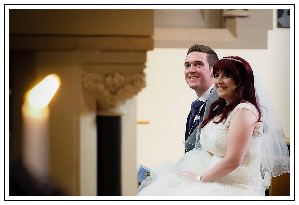 The happy couple at St Wilfred's church in York