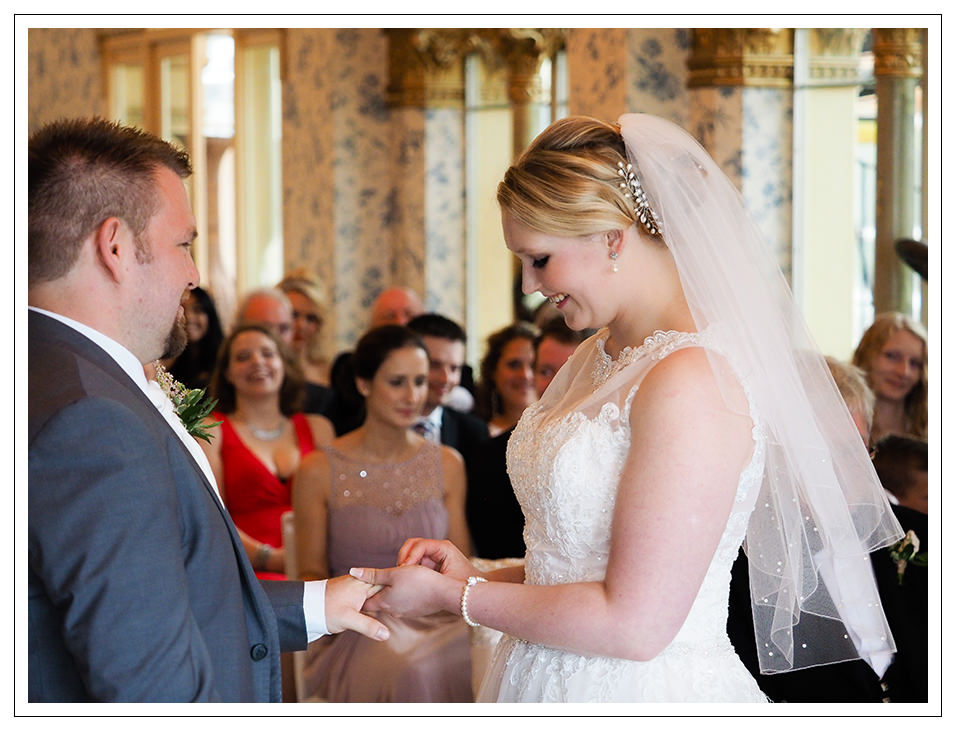 exchanging of the rings during the wedding vows