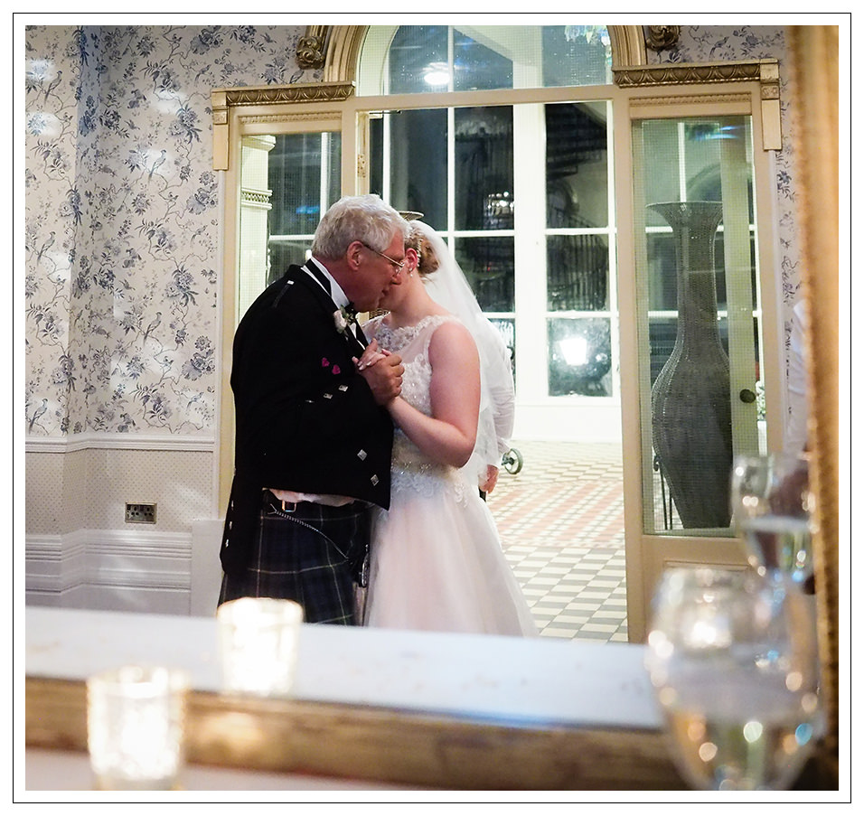 bride and her father share a dance at rushpool hall