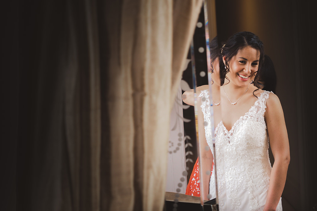 bride getting ready at howsham hall