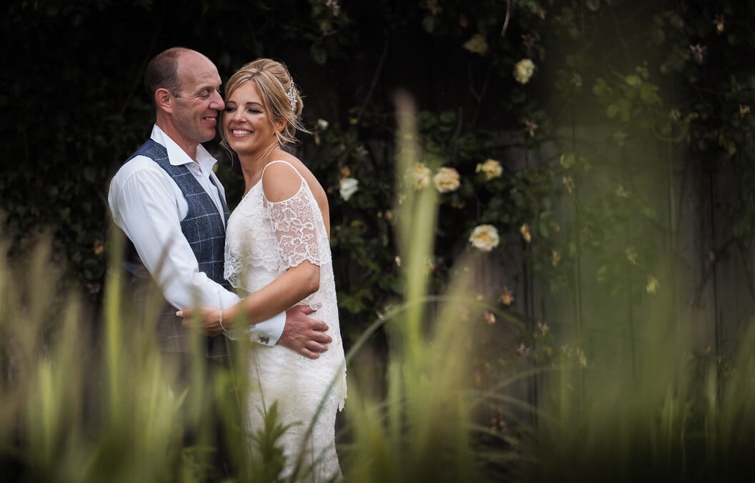 bride and groom portrait at the stables, whitby